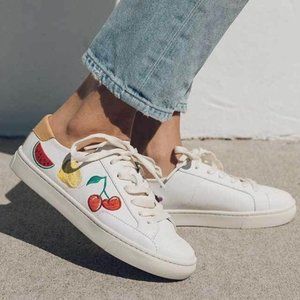 NWT Soludos Fruit Salad Ibiza White Sneaker